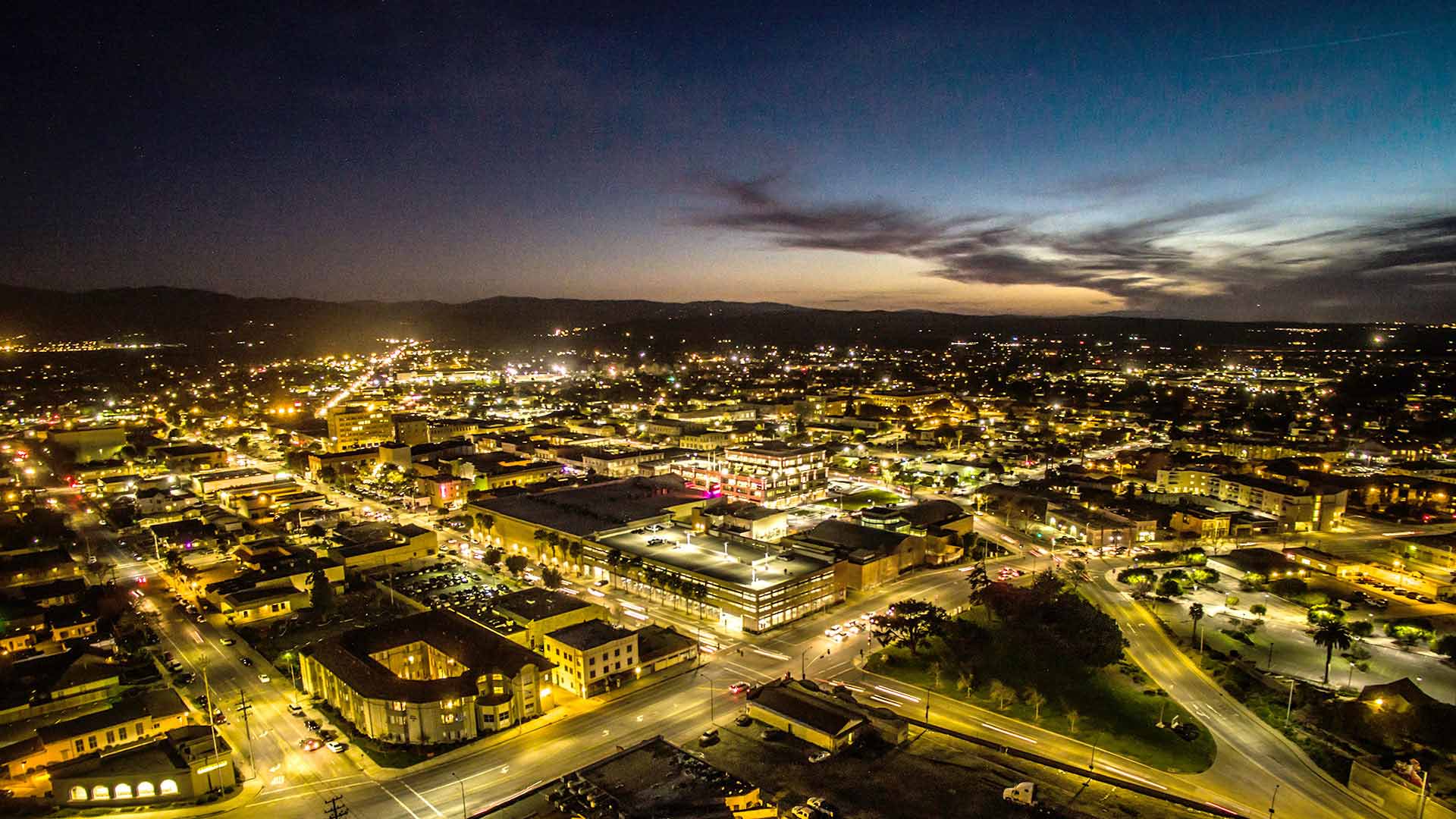 Salinas City Center Aerial Shot